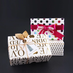 Premium gift wrapping paper set with gold foil dots and patterns for holiday DIY crafts