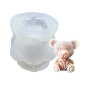 Molde de silicona oso de peluche para hacer cubitos de hielo de café y chocolate