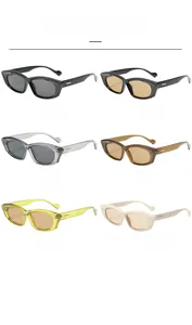 Detailed color selection for cat-eye sunglasses featuring six stylish vintage frame variants