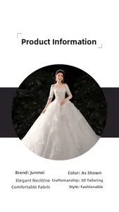Close-up of elegant off-shoulder wedding dress with sequined lace and layered tulle fabric