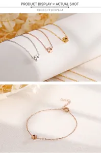 Tre bracciali minimalisti con motivo zampa di gatto in argento, oro e oro rosa lucido
