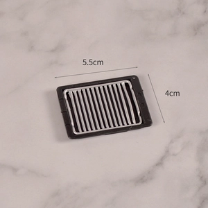 Miniature black dollhouse grill grate model for DIY tiny kitchen, 5.5cm x 4cm accessory