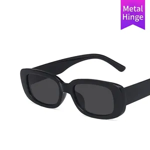 Retro black square sunglasses for women and men with premium metal hinges for durability