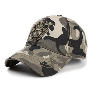 Hochwertige taktische Camouflage-Baseballkappe für Herren mit Militär-Stickerei