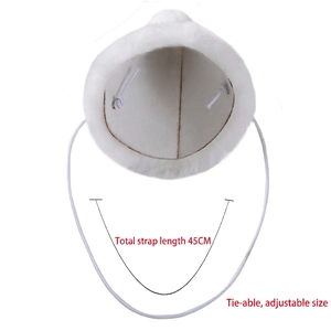 Christmas pet hat with white plush and adjustable 45cm elastic strap for dogs and cats