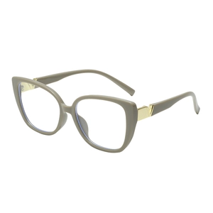 Chic square oversized sunglasses in taupe resin with golden V metal hinge details