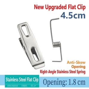 Solid stainless steel spring clip, 4.5cm length with 1.8cm opening for laundry