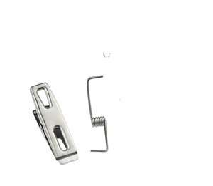 Detail of high-elasticity stainless steel right-angle spring and clothes peg components