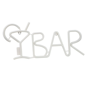 Neon LED BAR sign with martini glass design for festive party atmosphere decoration