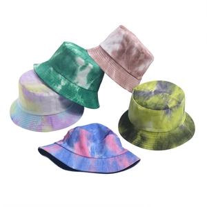 Tie-dye corduroy bucket hats for women in five colors for outdoor sun protection