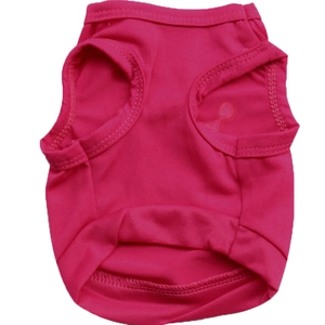 Detail of rose pink pet vest with crown embroidery and soft sleeveless design for small dogs