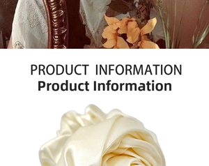 Detailed view of champagne satin scrunchie with silky luster and elegant ruffles