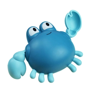 Cute blue cartoon wind-up crab toy for baby bath time and swimming fun in the water