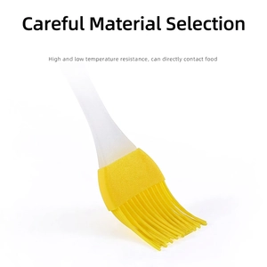 Food grade silicone pastry brush for BBQ and baking with heat resistant bristles