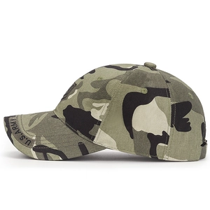 Classic jungle camouflage cotton baseball cap with U.S. ARMY embroidery on the brim