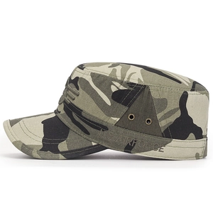 Classic woodland camouflage military flat top cap with U.S. AIRFORCE embroidery