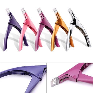 Professional U shaped nail clipper for acrylic fake nails, french tips manicure tool.