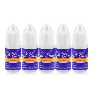 Five pack set of professional 3g ANTALD nail glue bottles for rhinestones and tips