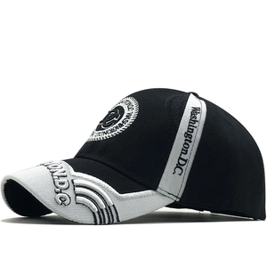 Baseball Cap Cotton Acrylic Letter Embroidery Adjustable Sun Hat Outdoor Hip Hop Casual Contrast Color Design Men Women