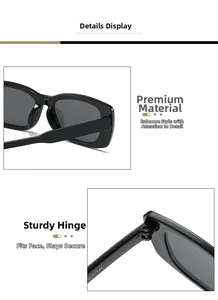 Detail of Y2K rectangle sunglasses featuring reinforced hinges and inner temple size specs