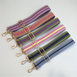 Colorful Patterned Adjustable Shoulder Bag Strap Replacement Polyester Webbing Crossbody Belt For Women Handbags