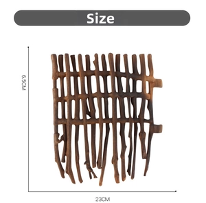 Miniature brown fence model with 23cm length and 6.5cm height for DIY farm sand table