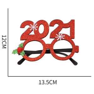Guida alle dimensioni per occhiali da festa 2021 glitterati con decoro a fiocco di neve