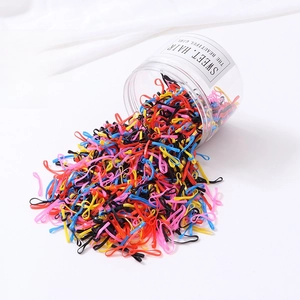 Pot de 1000 élastiques à cheveux colorés haute élasticité pour enfants en boîte