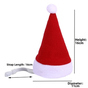 Mini Christmas pet hat with size dimensions 16cm height and 11cm diameter