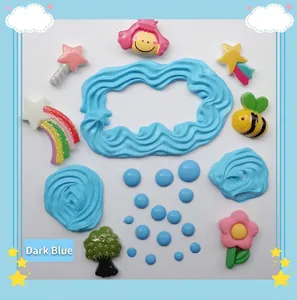 Set dettagliato di ciondoli in resina blu scuro per kit fai-da-te e decorazioni creative