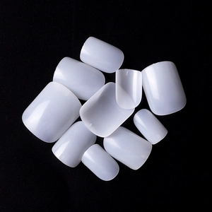 500pcs translucent white square oval false nail tips made of premium ABS material