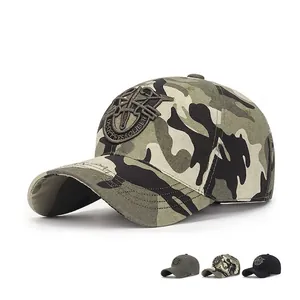 Casquette De Baseball Tactique Pour Hommes Pur Coton Broderie Style Militaire Réglable Chapeau De Soleil Extérieur