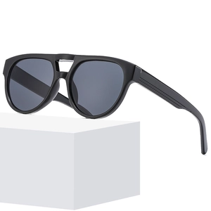 Retro Double Bridge Sunglasses For Men Women UV400 Protection Large Frame Fashion Vintage Trendy Eyewear Eyeglasses