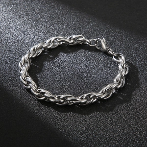 Detailed macro view of the double-rope stainless steel chain and lobster clasp closure