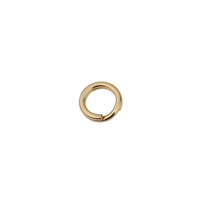 Polished golden stainless steel split ring for DIY keychains and jewelry making