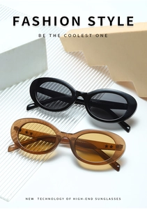 Detail der ovalen Sonnenbrille mit Sternakzenten und Gravur der Linsenspezifikation