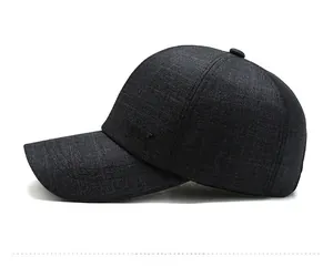 Side view of men's casual baseball cap showing textured fabric and SPORT relief detail
