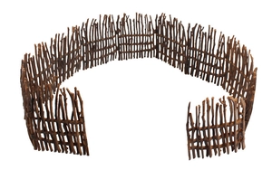 Miniature brown branch fence for DIY sand table and micro landscape garden decoration