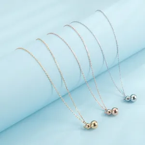 18K gold plated gourd pendant necklaces in gold, rose gold and silver colors