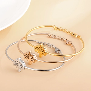 Ensemble de bracelets Arbre de Vie réglables en finitions or, or rose et argent