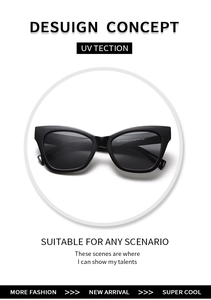 Detail of internal frame markings and model number YT7776 on black cat eye sunglasses