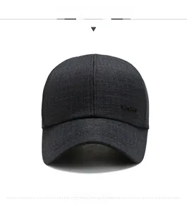 Detailed front view of dark grey baseball cap with fine texture and SPORT logo