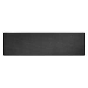 Thickened PU leather kitchen mat with black carbon fiber texture and anti-slip backing