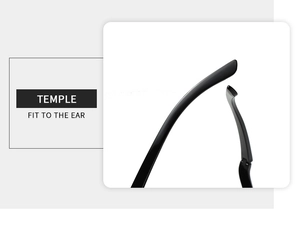 Close-up of the Y2K wrap sunglasses temple design with ergonomic fit to the ear