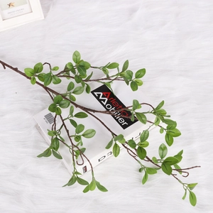 Detailed close-up of lifelike artificial Milan leaves with green foliage on a book