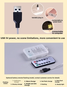USB 5V power controller with 8 modes remote for LED snowman curtain fairy lights