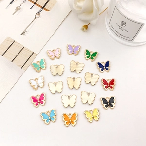 Colorful butterfly enamel alloy charms for DIY jewelry making in various vibrant colors
