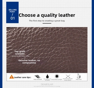 Macro shot of premium genuine leather texture on a men's waist bag with pebble grain