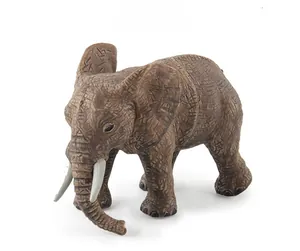 Realistic African elephant model with detailed skin texture and tusks for teaching