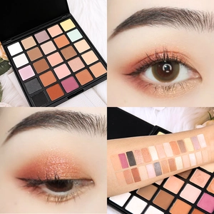 25-color eyeshadow palette with matte and shimmer shades for professional makeup looks